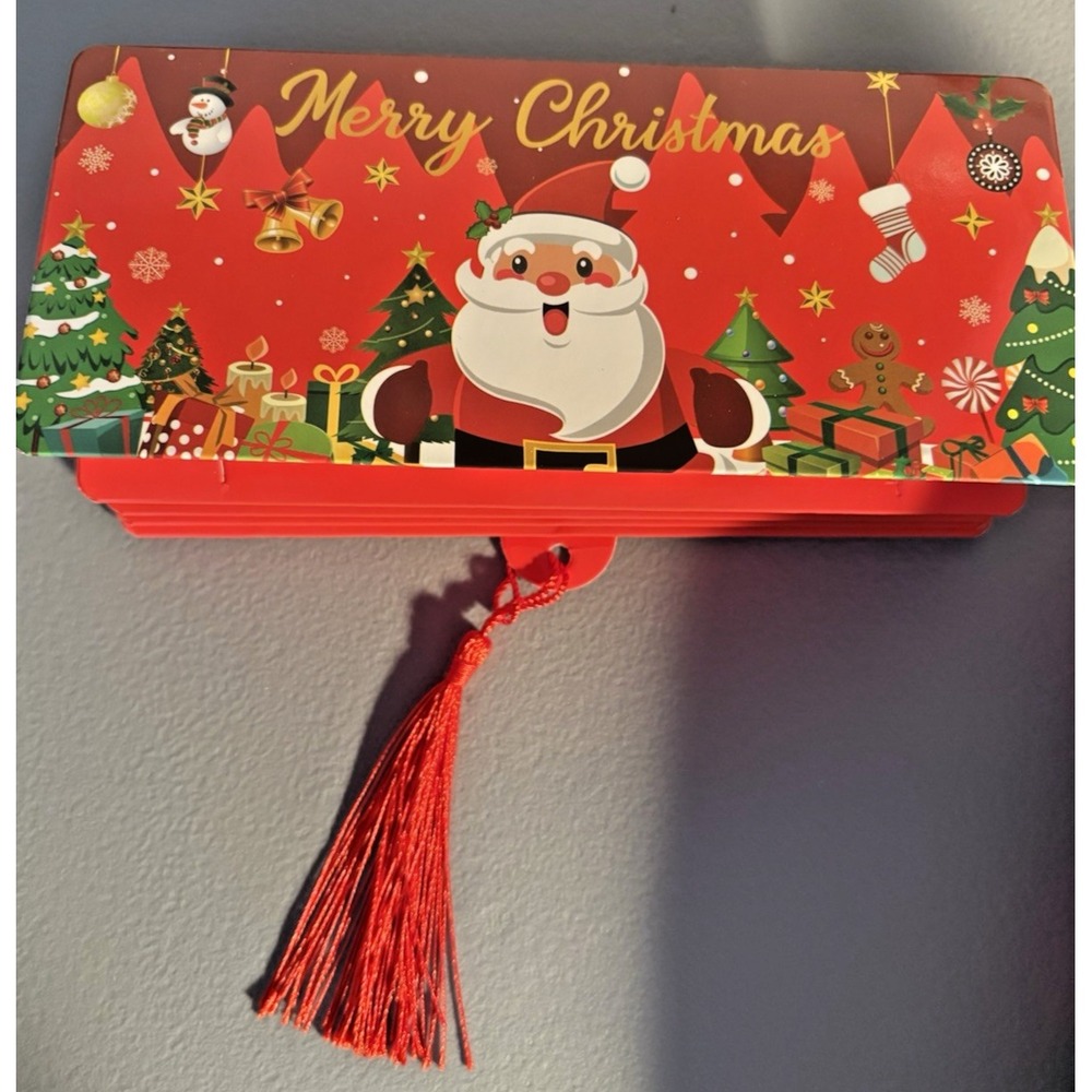 Christmas Themed 10 gift card or currency Holder once piece